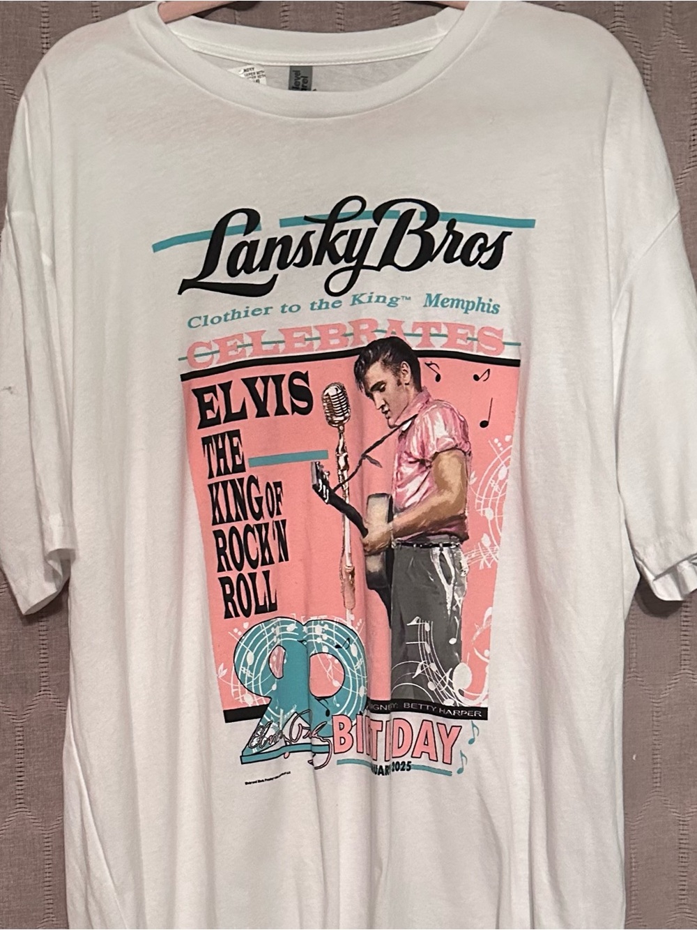 Elvis Presley 90th Birthday Lansky Bros in Memphis Graphic Tee